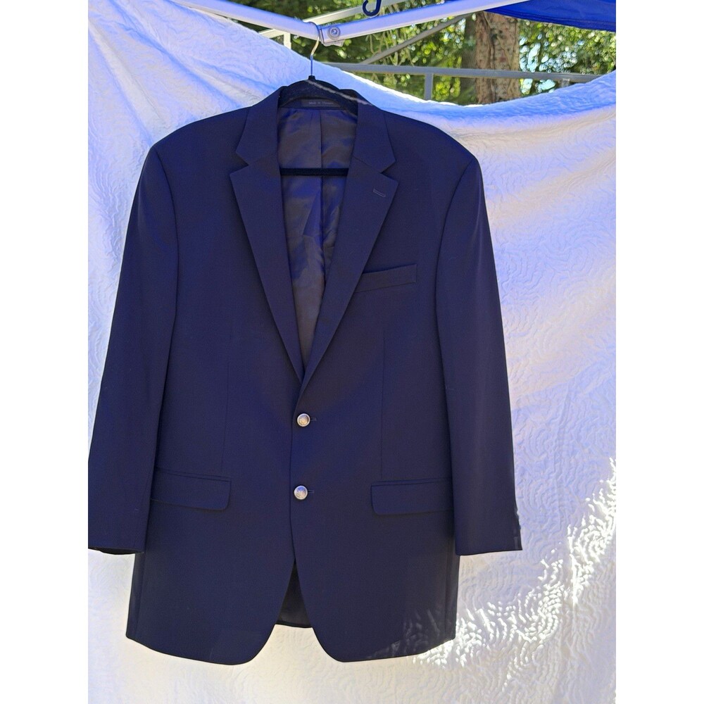 Michael Kors Men’s 42L Black Wool Blend Stretch Blazer Sport Coat
